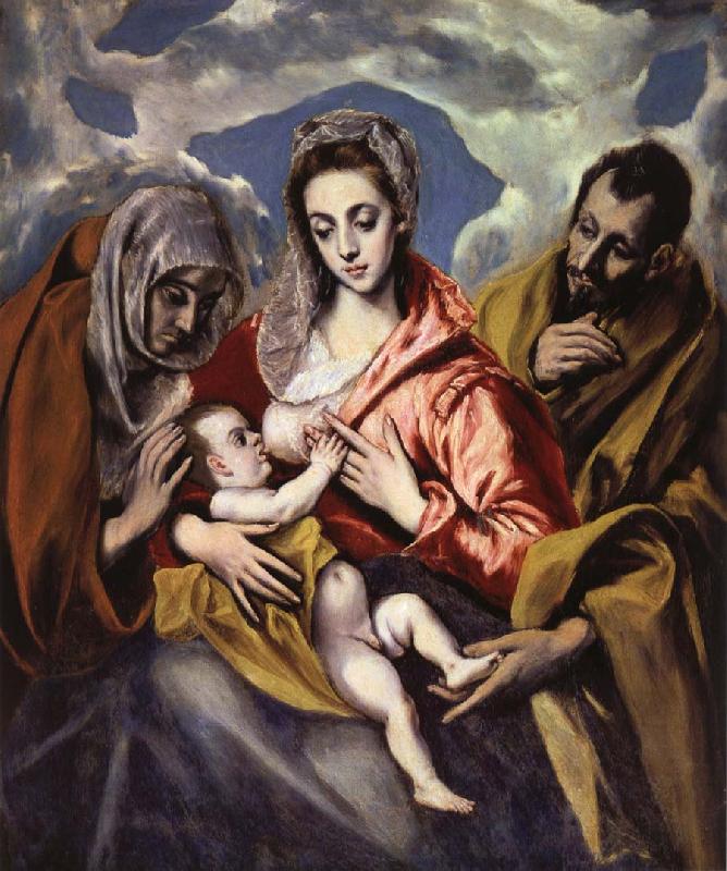 El Greco The Holy Family iwth St Anne oil painting image